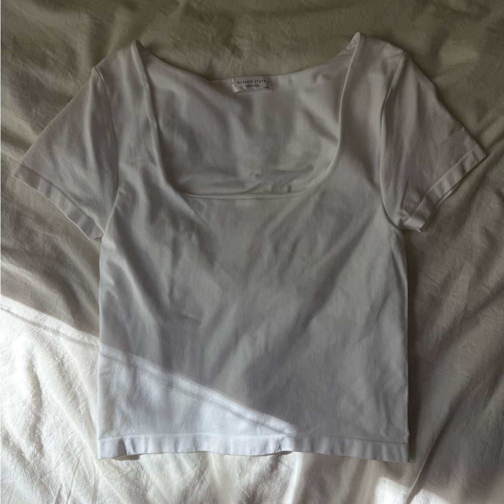 Altar'd State White Short Sleeve Top